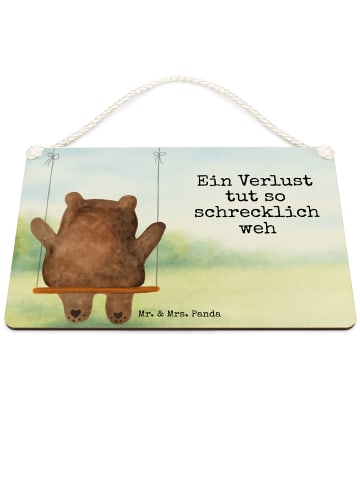 Mr. & Mrs. Panda Schild Bär Schaukel Design mit Spruch in Weiß