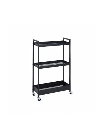 relaxdays Nischenwagen in Schwarz - (B)20 x (H)85 x (T)50 cm