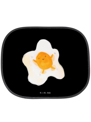 Mr. & Mrs. Panda Auto Sonnenblende Spiegelei Ei ohne Spruch in Schwarz