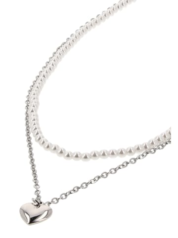 myMo Women Multi-Strand Necklace in Silver White