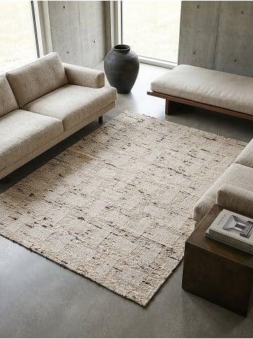 KADIMA DESIGN ELIN Teppich Block-Patchwork 140x200 Natur Schlafzimmer Boho-Stil in Natur