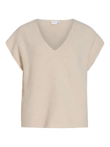 Vila Strickoberteil in Super Light Natural Melan