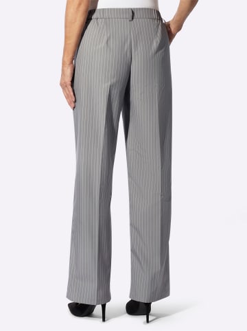 Sieh an! Hose in grau-ecru-gestreift