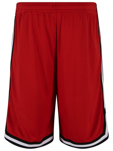 Urban Classics Mesh Shorts in cityred/black/white