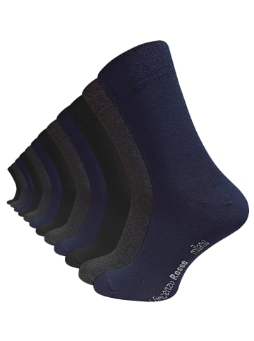 Vincenzo Rosso 12 Paar Herren Business-Socken in anthrazit/marine/schwarz