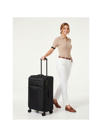 D&N Travel Line 9804 4 Rollen Trolley L 78 cm mit Dehnfalte in black
