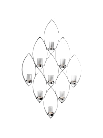 Fink Teelichthalter Maruf silberfarben - (H) 84 cm