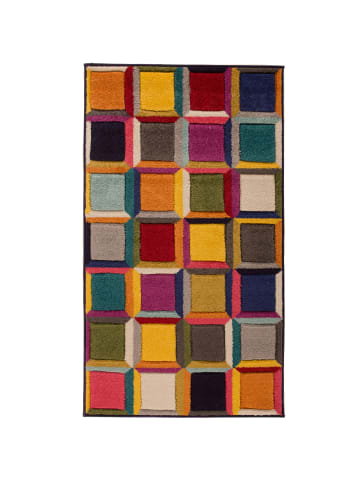 KADIMA DESIGN Stilvoller Teppich mit geometrischem Muster und Jute-Rücken