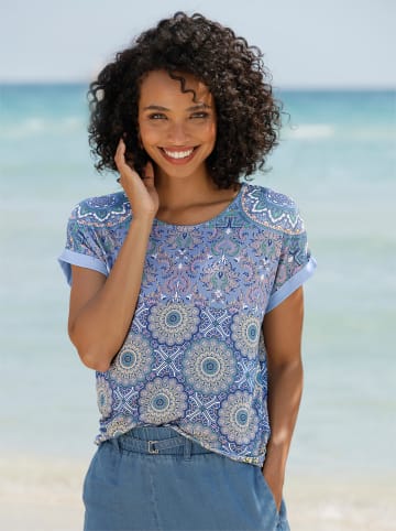 Heine Druck-Shirt in bleu-salbei-bedruckt