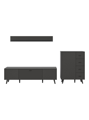 ebuy24 Wandregal Linea Grau 269 x 40 cm