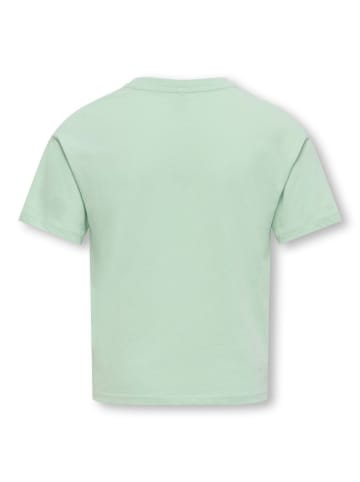 KIDS ONLY T-Shirt KOGMAIKEN LIFE CROP S/S ONLY in aqua foam