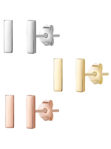 Glanzstücke München Ohrstecker Sterling Silber in silber/gelbgold/roségold