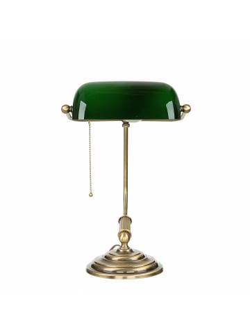Licht-Erlebnisse Tischlampe (B)26 x (L)37.5 x (H)37.5 cm in Bronze hell glänzend Grün