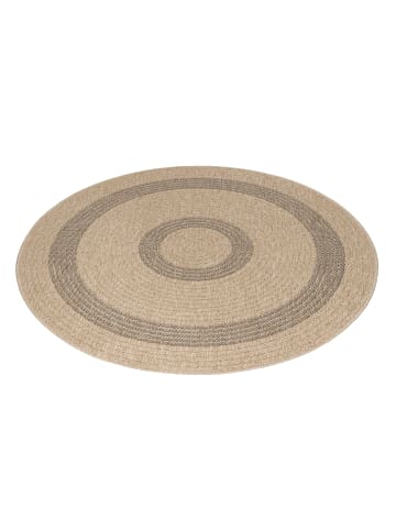 KADIMA DESIGN Teppich Outdoor Flachgewebe Vintage Polypropylen Balkon in Schwarz