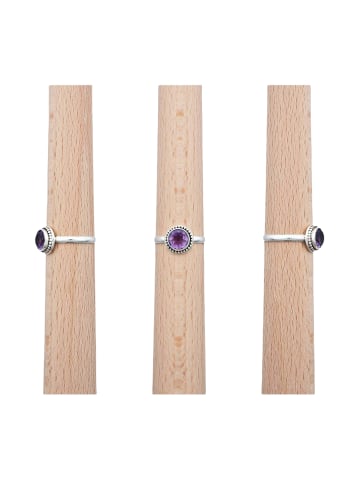 mantraroma 925er Silber - Ringe mit Amethyst facettiert