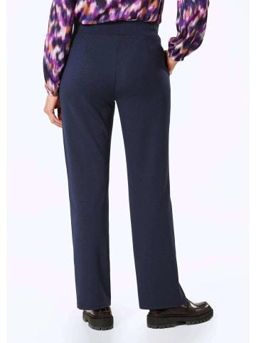 GOLDNER Weite Stoffhose VERA mit Biesen in marine
