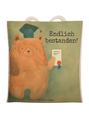 Mr. & Mrs. Panda Tasche Bär Prüfung Design mit Spruch in Weiß