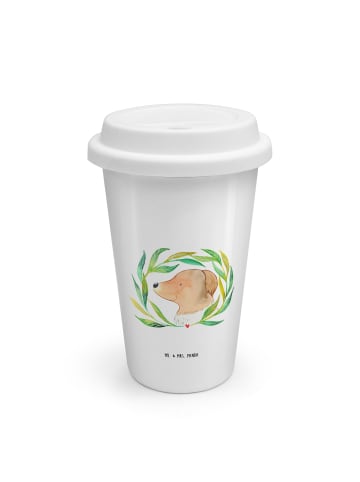 Mr. & Mrs. Panda To Go Becher Hund Blumen ohne Spruch in Weiß