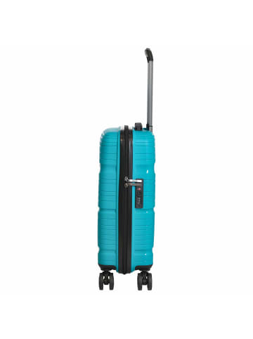 D&N Travel Line 4300 - 4-Rollen-Kabinentrolley 55 cm in petrol