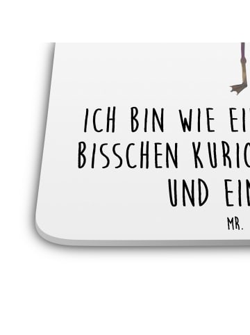 Mr. & Mrs. Panda Untersetzer für Gläser Flamingo Classic mit Spruch in Weiß