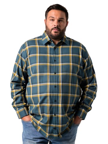 Men Plus Hemd in lagunen grün