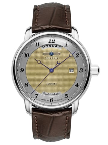 Zeppelin Herrenarmbanduhr Automatik Friedrichshafen Braun