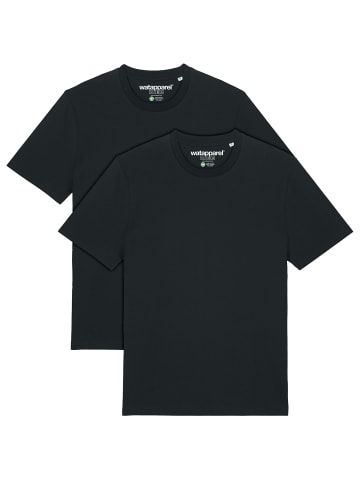 wat? Apparel T-Shirt 2er Multipack Bio Basic T-Shirt Black in Schwarz