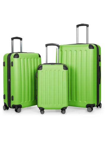 Hauptstadtkoffer Spree - Koffer-Set 3 Trolley Hartschale Koffer Gepäckset, TSA, 4 Rollen (S, M & L) in Apfelgrün