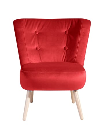 58 aufm Kessel SESSEL Kassi Bezug Samtvelours Buche natur / rot