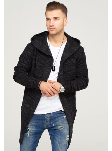 behype Strickjacke ELIJA in Schwarz meliert