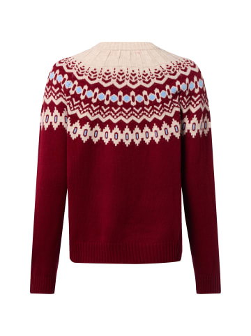Marie Lund Strickpullover in bordeaux beige - 0003