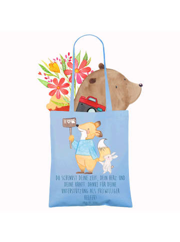 Mr. & Mrs. Panda Tasche Freiwilliger Dank mit Spruch in Sky Blue
