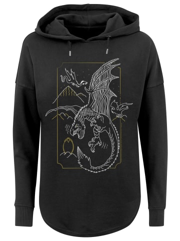 F4NT4STIC Oversized Hoodie Harry Potter Dragon Line Art in schwarz