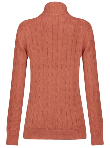Felix Hardy Grobstrick Zopfmuster Langarm Strickjacke in Lachsrosa