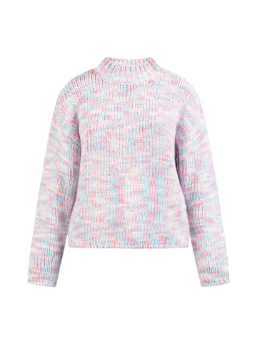 myMo Damen Strickpullover in Rosa Mehrfarbig