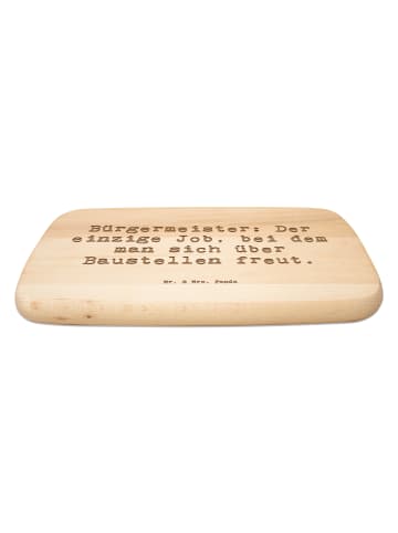 Mr. & Mrs. Panda Schneidebrett Holz Spruch Bürgermeister Freude ... in Transparent