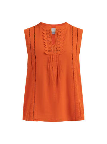 Usha Blusentop Mit Spitze in Orange