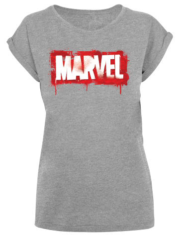F4NT4STIC T-Shirt Marvel Logo in grau meliert