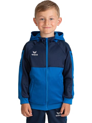 erima Kinder Six Wings Trainingsjacke mit Kapuze in new royal/new navy