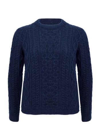 SCHIETWETTER Pullover "Zopfmuster Stella" in navy