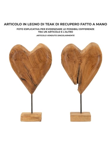 Mauro Ferretti Braune Holzskulptur, 25 x 12 x 45 cm