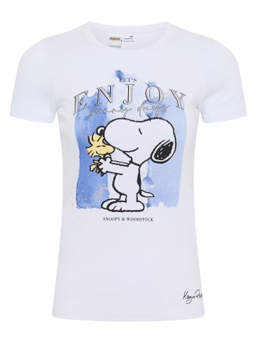 Kangaroos Kurzarmshirt in weiß-blau