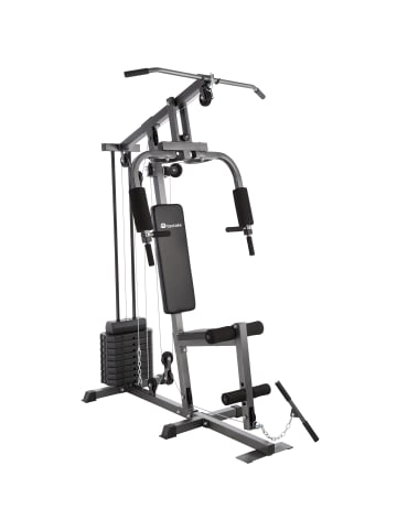tectake Multigym, 160 x 98 x 203 cm, mit Butterfly- und Beinstreckermodul
