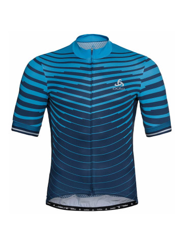 Odlo Kurzarm-Radtrikot ZEROWEIGHT CERAMICOOL in Blau