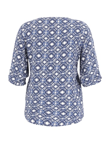 CARTOON Casual-Bluse mit Muster in Weiß/Blau