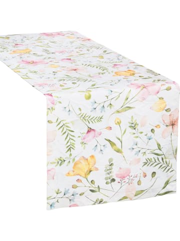 Erwin Müller Baumwollmischung Tischläufer in rosé-grün