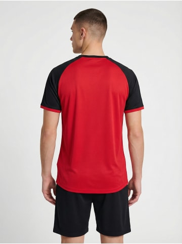 Hummel T-Shirt Raglanärmel Hmlmatch Erwachsene in TRUE RED/BLACK