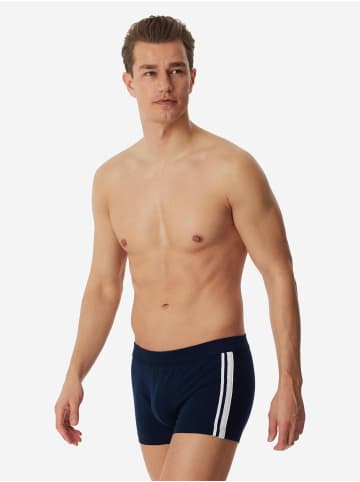 Schiesser Retro Short / Pant 95/5 Stretch - Organic Cotton in Schwarz / dunkelblau