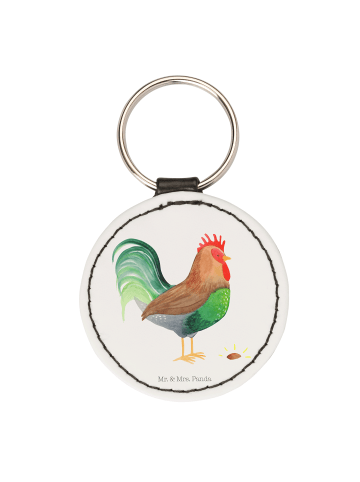 Mr. & Mrs. Panda mini schlüsselanhänger Hahn Korn ohne Spruch in Weiß