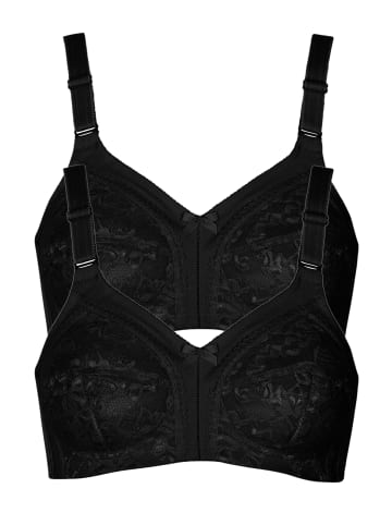 Lisca 2er Pack BH ohne Bügel in black